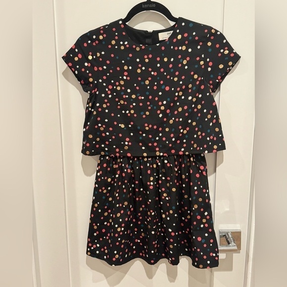 DVF x Rockets of Awesome Kids Woven Dress black multicolor size 10 polka dots - Picture 4 of 6
